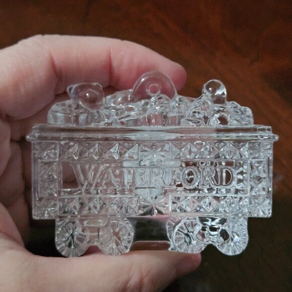 2010 NIB CLASSIC WATERFORD LEAD CRYSTAL COAL CAR TRAIN CHRISTMAS ORNAMENT 2ne - Picture 10 of 16